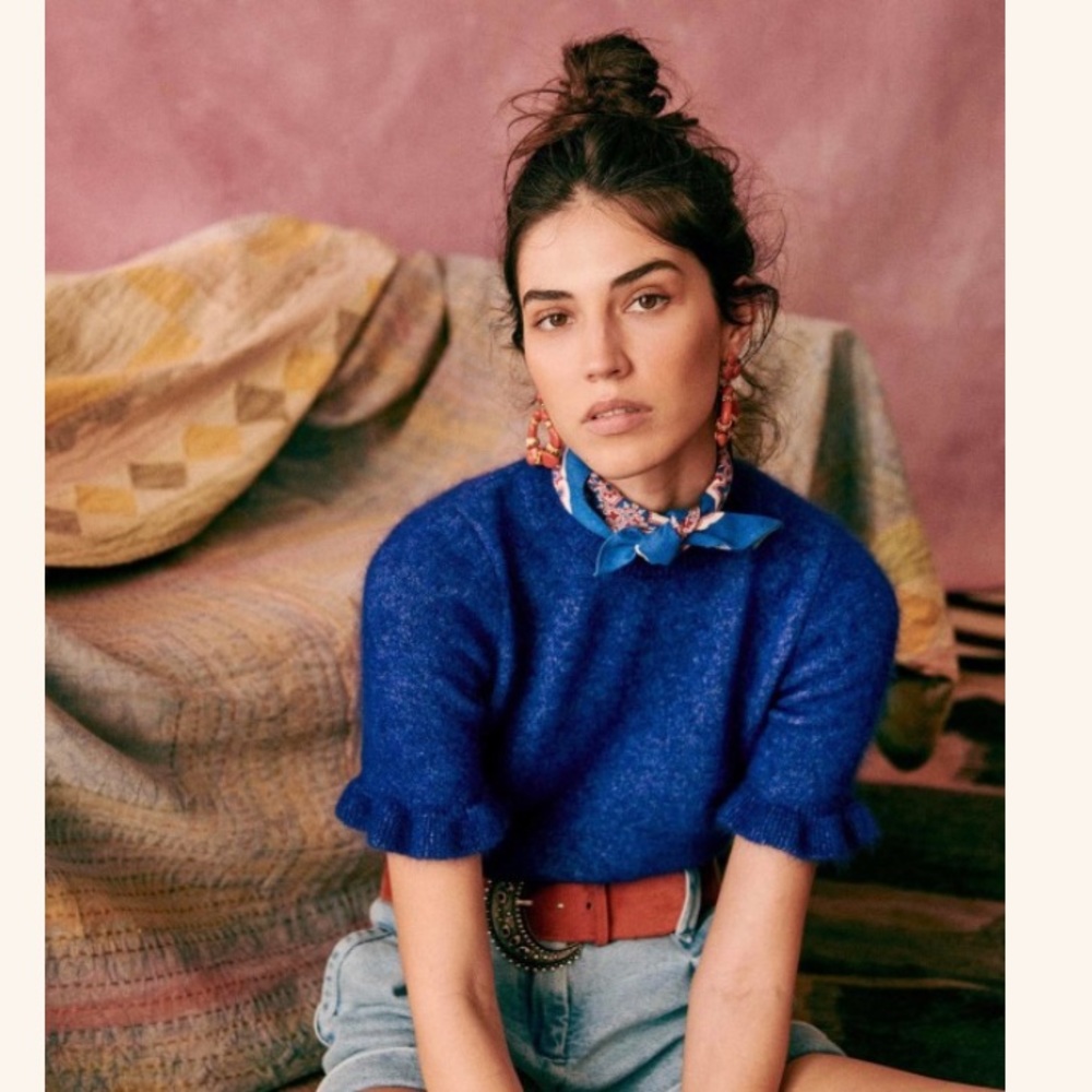 Sezane Mindy Jumper - Electric Blue Sweater